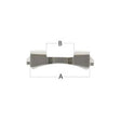 19 mm Curved End Piece with Rounded Tips (532836745250)