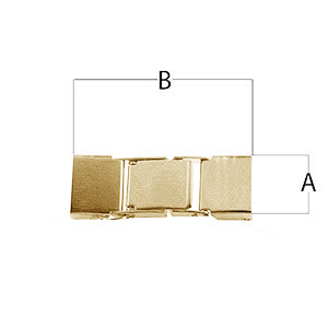 Yellow Plated Stainless Steel Seiko Style Watch Buckles (534244917282)