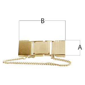 Yellow Plated Stainless Steel Seiko Style Watch Buckles (534244917282)