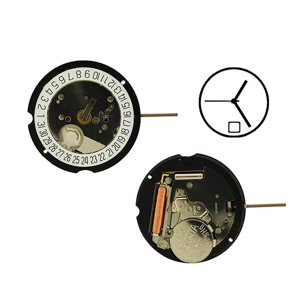 RL505 date 6 Quartz Watch Movement