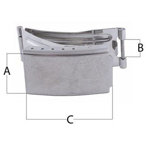 3 Fold Center Catch Foldover Watch Buckle (Divers Foldover Regular) (534362488866)