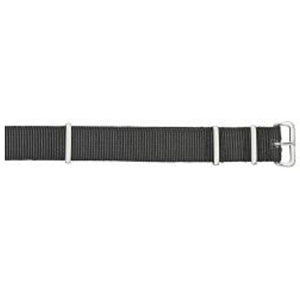 Black 10.5 Inch Long Military Style Nylon Watch Straps (48441196559)