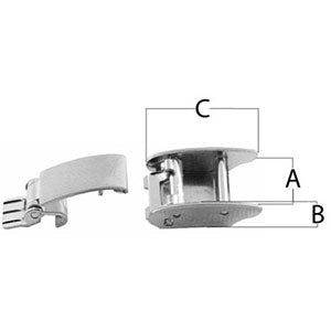 Stainless Steel 2 Part Sliding Buckle (534163095586)