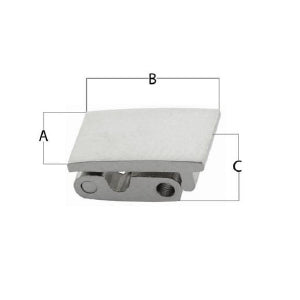 Stainless Steel Solid Link Single Channel Foldover Buckles (532900085794)