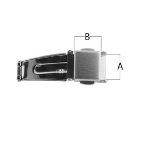 Stainless Steel 3 Fold Double Buckles with Button Release (535181590562)