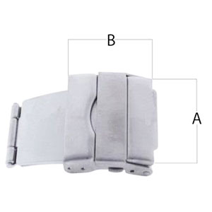 Stainless Steel 3 Fold Button Release Buckles with Safety (535256563746)