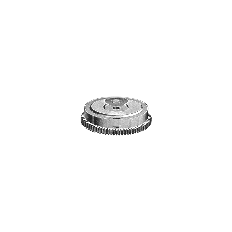 Genuine Omega® barrel with arbor with stop device attached, 80 teeth, dia. 17.70 mm, height 2.60 mm, part number 002, fits Omega® 17