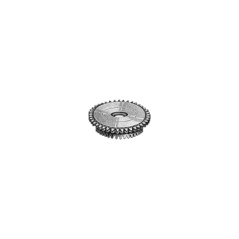 Genuine Omega® crown wheel with double teeth supplied with core (2 parts), part 027.1, Omega® base cal. 18