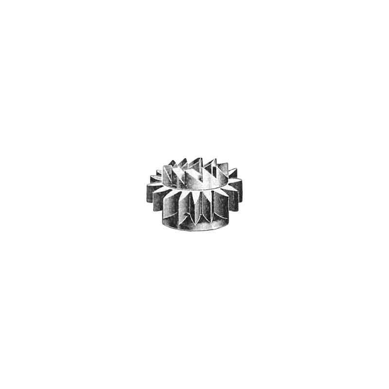 Genuine Omega® winding pinion, 13 teeth on the wheel, 9 breguet, part n. 032.1, Omega® base cal. 18