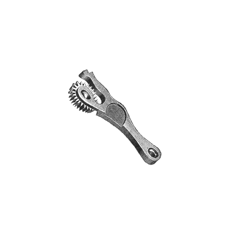 Genuine Omega® clutch lever mounted with setting wheel (hunting case), distance between holes 9.90 mm, part number 038, fits Omega® 13