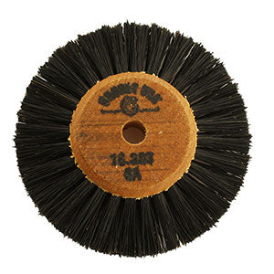 Wood Hub Wheel Brush, 2 Rows, Converging, Tapered Hole, Overall diameter 2 1/2"