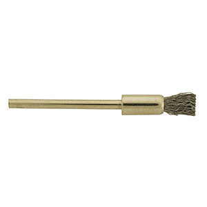 3/16" Steel End-Type Wire Brush mounted on 3/32" arbor