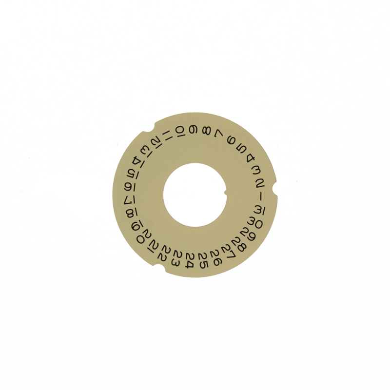 Generic (not genuine) date dial black on gold (champagne) to fit Rolex® calibre # 3055