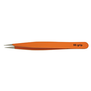 Orange Satin Pattern 00 Non Slip Tweezers