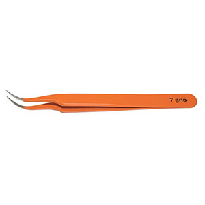 Orange Satin Pattern 7 Non Slip Tweezers