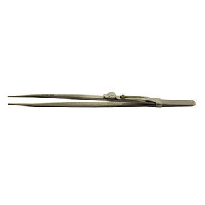 German Style Stainless Medium Tipped Diamond Tweezer Matt Finish with Slide Lock