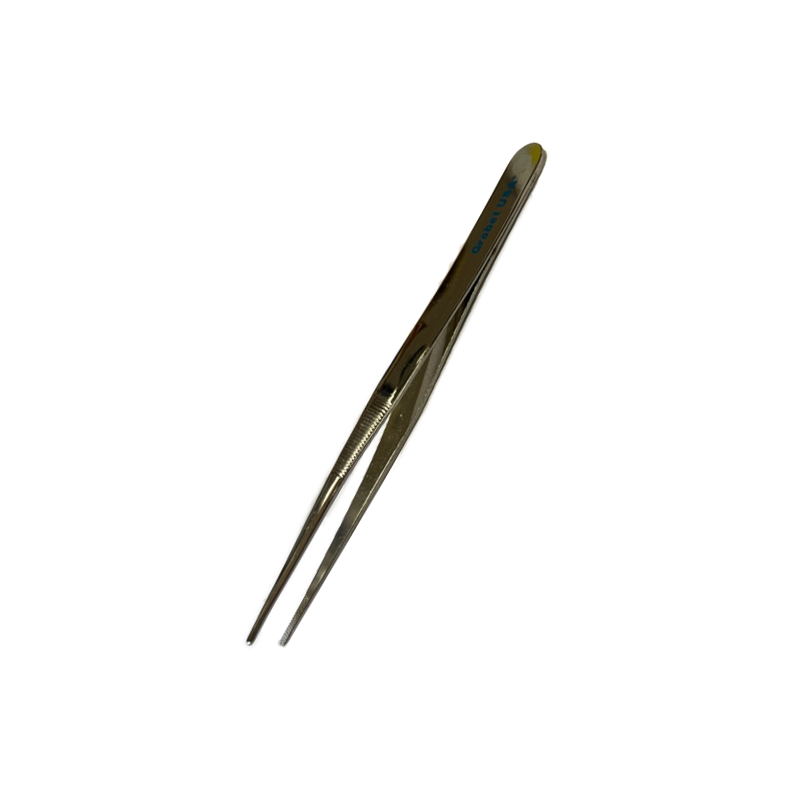 Soldering Utility Tweezer 6" Curved With Round Serrated Points