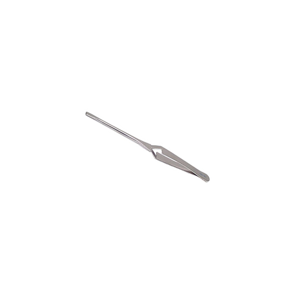 Blunt Serrated Tip Cross Locking Tweezer with Reverse Action