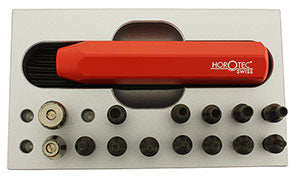 Horotec® Tool for oscillating weight bolts and for assembling and disassembling screw on pushers and tubes
