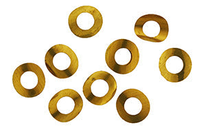 Brass Foil Dial Washers size 1 1/2, package of approx. 100