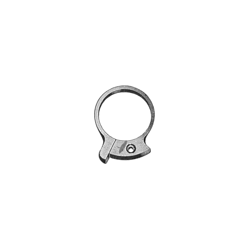 Genuine Omega® click spring with screw hole off-center, dia. 4.90 mm,m part 7043, Omega® base calibre 18 (see all calibres in description)