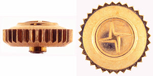 Zenith® Genuine, Vintage Crown (Undercut), colour: rose gold, fits Zenith Chrono, circle with 4 leaf propeller