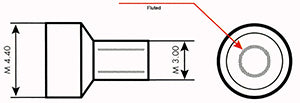 Generic (not genuine) Case Tube (A-type) to fit Rolex® style 6.00 mm crown, "old style", supplied with case tube gasket, see all case numbers in description