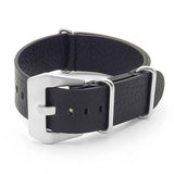 DASSARI Concrete dn4.1 Textured Italian Leather NATO Strap in black