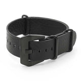 DASSARI Concrete dn4.1.mb Textured Italian Leather NATO Strap in black