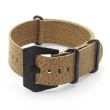 DASSARI Concrete dn4.3.mb Textured Italian Leather NATO Strap in tan