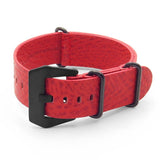 DASSARI Concrete dn4.6.mb Textured Italian Leather NATO Strap in red