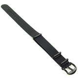 DASSARI Slater dn9.1.mb Distressed Leather NATO Strap w Matte Black Hardware in Black