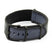 DASSARI Slater dn9.5.mb Distressed Leather NATO Strap w Matte Black Hardware in Blue