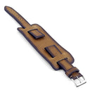 Gauntlet Vintage Leather Cuff Bund Strap By Dassari