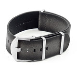 DASSARI Slater dn9.7 Slater Distressed Leather NATO Strap in Grey