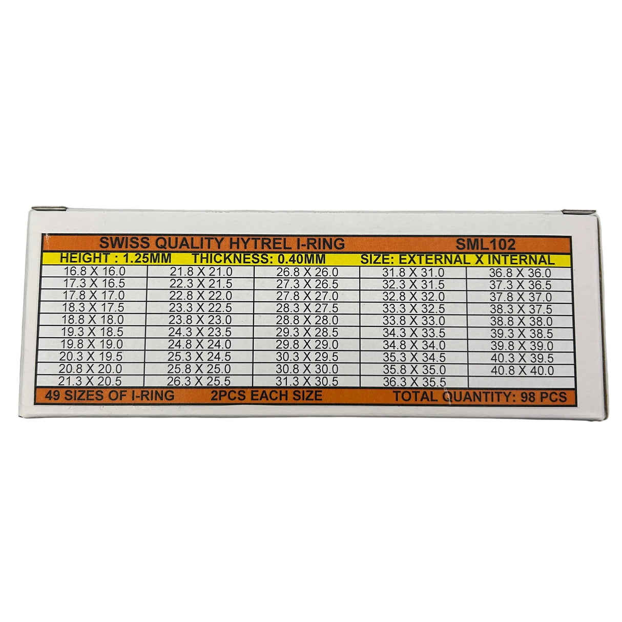 Hytrel Crystal Gasket Assortment (1.25mm Height)