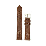 Lizard Grain Genuine Leather Strap - Brown (by PERRIN)