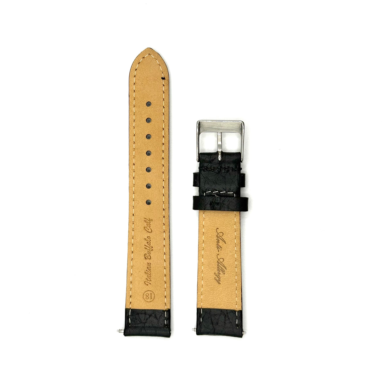 Buffalo Grain Genuine Leather Strap - Tan (by PERRIN)