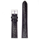 Crocodile Grain Genuine Leather Strap - Black (100)