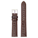 Crocodile Grain Genuine Leather Strap - Brown (100)