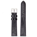Lizard Grain Genuine Leather Strap - Black (101)