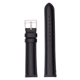 Plain Grain Genuine Leather Strap - Black (by PERRIN)