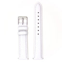 Plain Grain Genuine Leather Strap - White (102)
