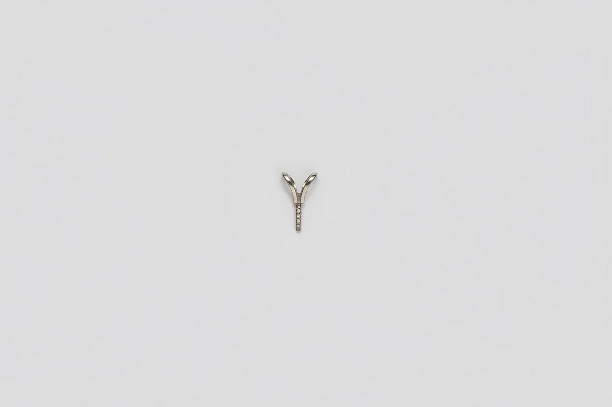 Rabbit Ear Pendant Hanger with post - small - sterling