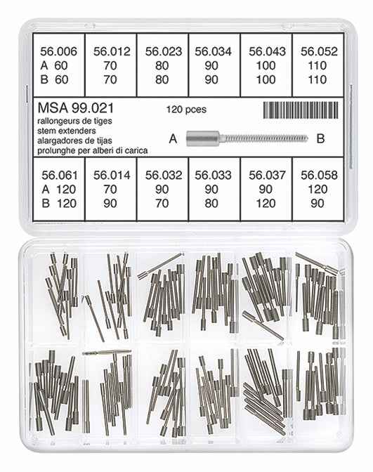 Assortment Of Stainless Steel Stem Extenders (120 Pieces)