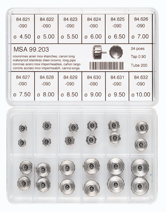 Water-Proof Long Pipe Crown Assortment 2.00mm Tube/Tap 90