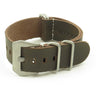 NT.2.pv Leather NATO Strap w Pre-V Buckle in Dark Brown