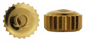 Omega® Crown (Waterproof, threaded, 18kt yellow), 18kt yellow,fits tube 090ST4211, case numbers: 192.1000, 595.1040, 695.1040