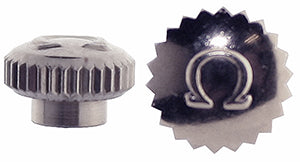 Omega® Crown (Dustproof, Tap 0.90 mm), steel, thin, domed, see all case numbers in description