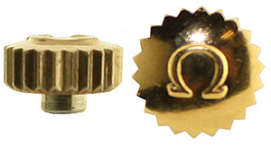 Omega® Crown (Hermetic, Tap 0.90 mm), yellow, square, diameter 3.00 mm, short pipe, see all case numbers in description